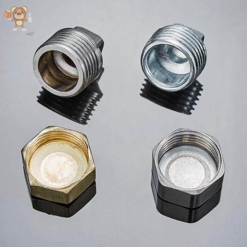 *04 stainless steel round pipe cap inner and outer wire head inner inner tooth 3 water pipe plugging outer screw 1P4KS_16 pattern head stuffy plug cover