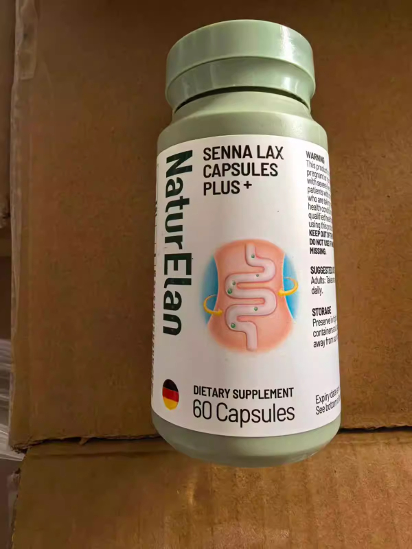 German Natu Intestinal Cleansing Capsules Senna Leaf Enhanced Version Aloe Vera Dietary Fiber for Smooth Digestion