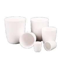 99% alumina corundum crucible high temperature resistant 1600° laboratory 100ml muffle furnace curved crucible with lid