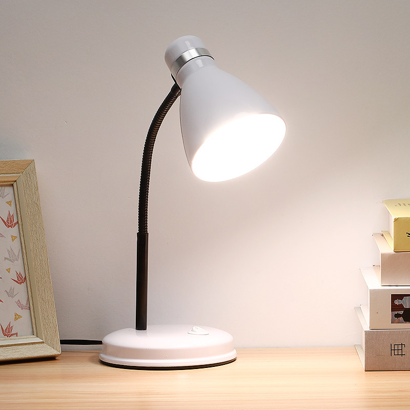 Eye protection led desk lamp study desk dormitory plug-in student children's metal simple office no stroboscopic reading light