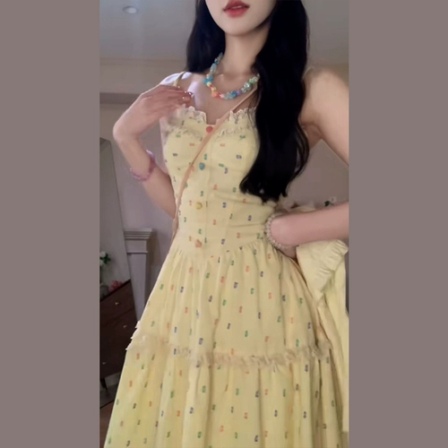 Милое платье, летний наряд маленькой принцессы, длинная юбка, французский стиль