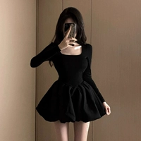 Платье [Одежда для пляжного отдыха/уникальная и уникальная юбка в холодном стиле/Французский стиль/темперамент/маленькое и высокое качество/большое и красивое/популярный стиль этого года/версия трапеции/уменьшение талии/похудение]