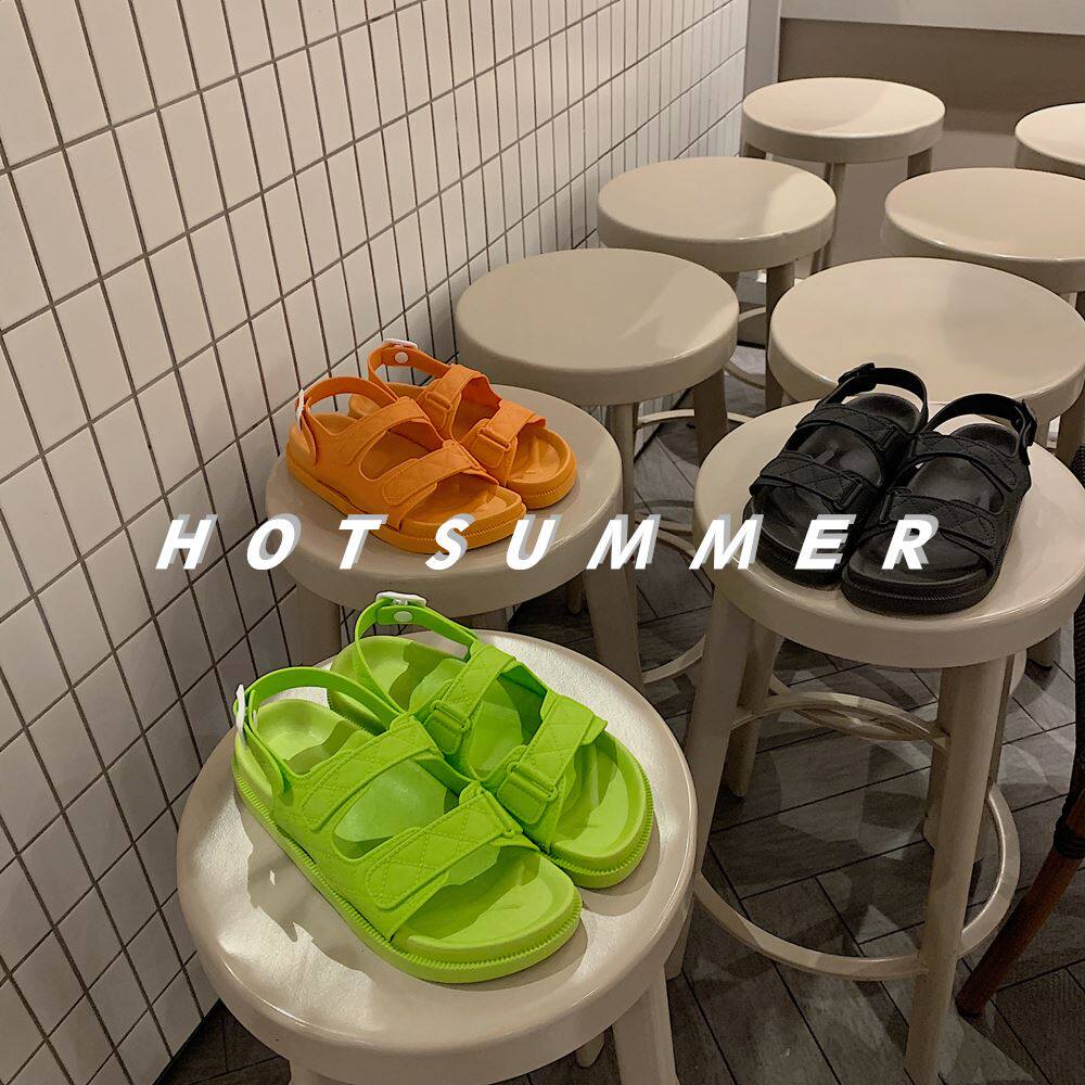 Japan JULIPET slippers fashion sandals women's summer fairy wind seaside beach holiday flat bottom student Roman shoes