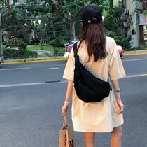 Japanese bag women's new tide chest bag zipper canvas armpit bag shoulder strap adjustable bag shoulder bag shoulder bag diagonal bag