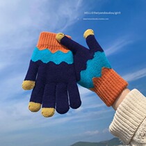 Japan JULIPET wool-line gloves winter ladies gush thickened with cute students riding warm winter bicycling anti-chill