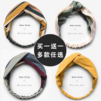 Retro French net red wild spring headdress headband hair tie hair band out to wash face tie hair tie hair band female summer