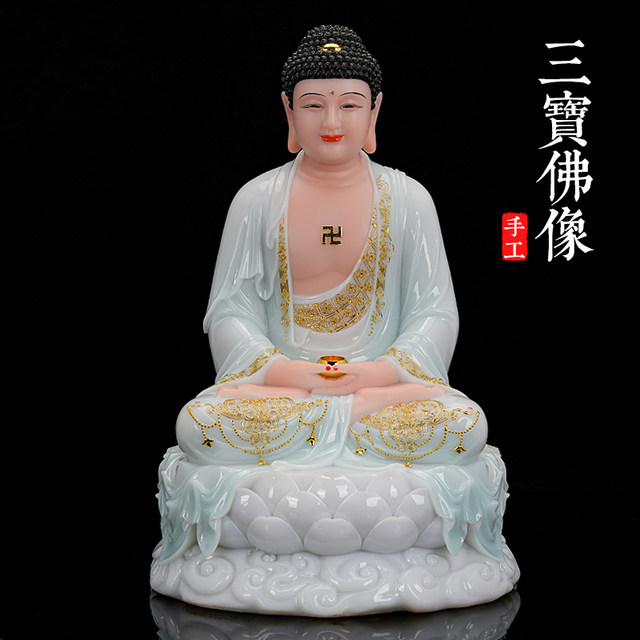 Statua Buddha Sakyamuni Seduto In Rame – Decorazione Scrivania Bigiotteria – Nuova - Foto 4