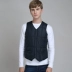 Cotton vest nam mùa thu đông thanh niên Slim triều ấm trung niên cotton vest nam mùa đông cotton vest vai đơn giản Áo vest cotton