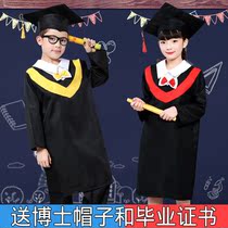 Childrens doctors clothing graduation dress kindergarten primary school students graduation photo childrens gown little doctors performance bachelors clothing