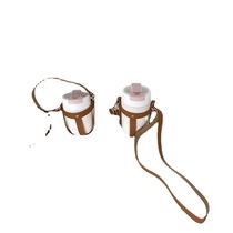 Cup cover portable cross-body water cup cover thermos cup universal leather cover rivet leather milk tea protective cover
