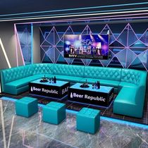 Internet celebrity ktv special sofa customized bar tables and chairs clear bar cafe ktv sofa corner combination milk tea shop