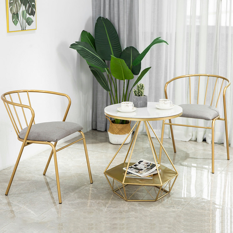 Balcony Table & Chairs Creativity Internet Red Leisure Area Small Family type ins Slightly and luxurious small table and chairs Three sets One table Two chairs