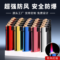 High-end metal windproof lighter with customized printing advertising and engraving 50 pieces whole box disposable lighter durable