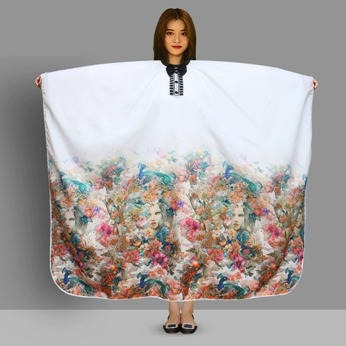 Накидка для стрижки волос, высококлассный парикмахерский фартук, делается под заказ, с печатью вашего логотипа