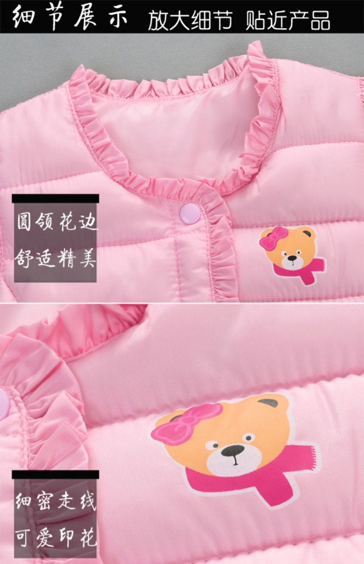 Áo vest trẻ em nữ 4 cô gái xuống áo bông công chúa 8 chiếc áo vest trẻ em 5 mùa thu và mùa đông 3 đứa trẻ lớn 6 cô gái vest 9 tuổi quan ao tre em