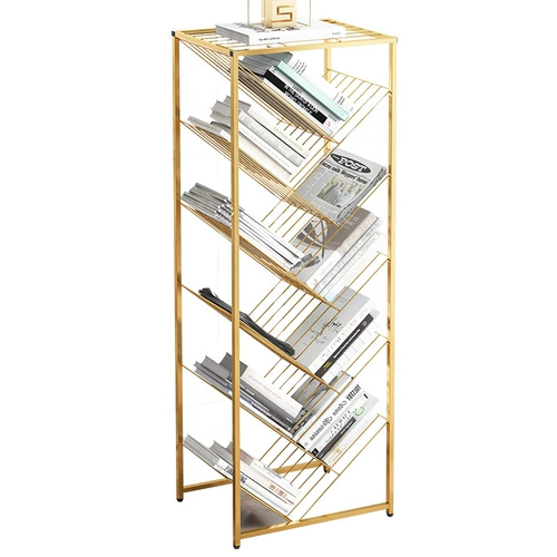 Объединить легкую роскошную книжную стенд простое хранилище простое посадку для студента творческого книжного шкафа Железное дерево полка