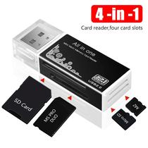 4 In 1 Micro SD Card Reader Adapter SDHC MMC USB SD Memory T