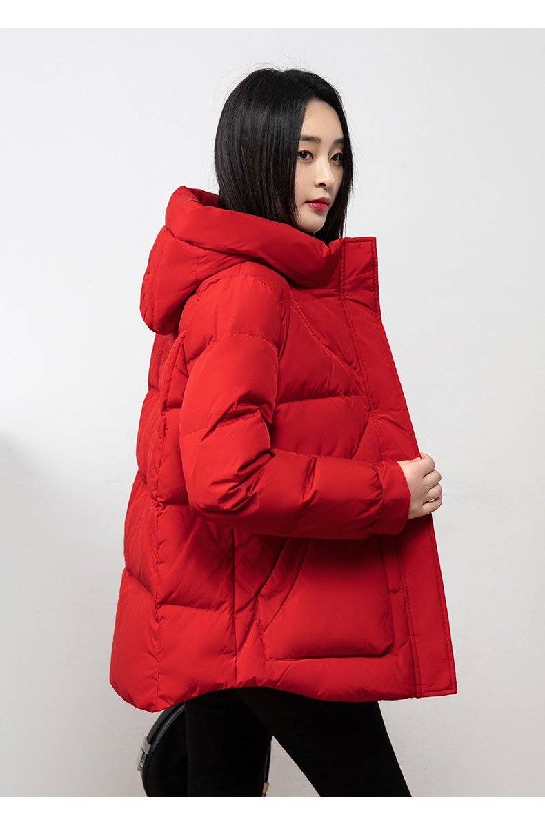 雅鹿 女士 短款廓形加厚羽绒服 图17