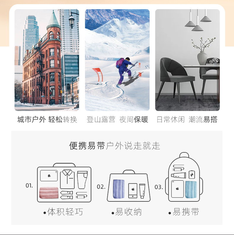 雅鹿 女士 轻薄款羽绒服 立领or连帽 多色可选 图4