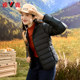 Yalu Light Thin Down Jacket Women's Winter 2024 New Short Style Hooded Fashion Lightweight Duck Down Warm Thin Jacket