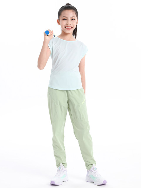 ເດັກຍິງກິລາກາງແຈ້ງ ໂສ້ງເສື້ອກາງເກງ Waterproof Breathable Soft Shell Pants Breathable Wear-Resistant Mountaineering 2024 Spring and Summer New Thin Style