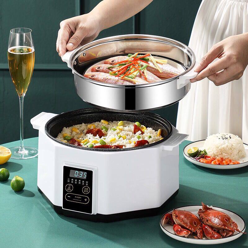 Smart quick cooking pot multifunction electric frying pan smoked and fried with hot hot pot small household cooking and soup stir-fry