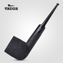 Japans original imported TSUGE briar wood pipe extension brand appreciation series pockmarked sandblasted straight pipe