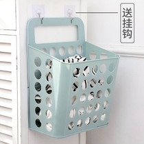 Large Number Dirty Laundry Basket Plastic Wall-mounted Dirty Clothes Basket Dirty Laundry Toy Containing Basket Home Free Punching Laundry Bath Basket