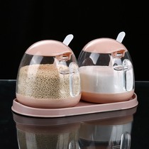 Seasoning box Home suit Combined seasoning box seasoning bottle seasonings to contain salt tank seasoning jar Multi-functional Zoo