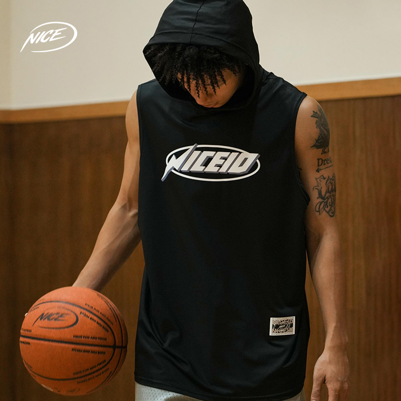 Niceid Nice Hooded Basketball Vest Shooting Uniform Warm-Up Training Uniform Breathable Sports Loose Sleeveless Top Niceid Nice Hooded Basketball Vest Shooting Uniform Warm-Up Training Uniform Breathable Sports Loose Sleeveless Top