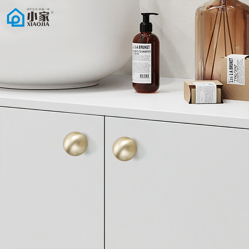Small Gold-Colored Light Luxury Drawer Shoe Cabinet Cupboard Wardrobe Door Handle Modern Minimalist Kitchen Cabinet Door Handle Brushed Brass