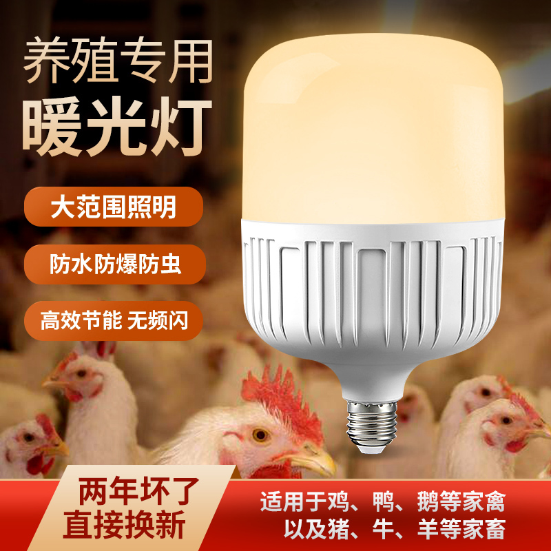 Special Lighting for Farms, Led Warm Light Bulb, E27 Screw Base, Yellow Light, Poultry Farm Supplementary Lighting, Energy-Saving Light Bulb Special Lighting for Farms, Led Warm Light Bulb, E27 Screw Base, Yellow Light, Poultry Farm Supplementary Lighting, Energy-Saving Light Bulb