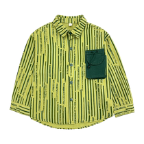 Boys shirts long-sleeved spring and autumn 2024 new childrens handsome and fashionable jackets boys handsome street shirts trendy