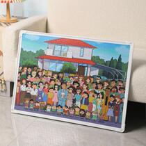 Crayon Shin-chan family portrait puzzle 1000 pieces family portrait puzzle for children over 6 years old educational decompression toy healing system v