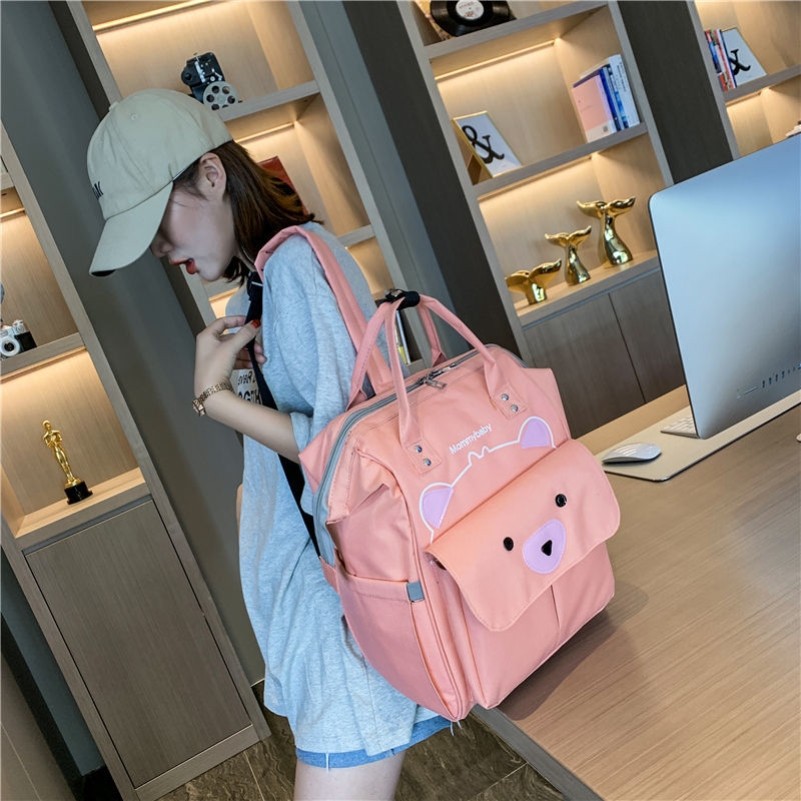 Mommy bag bag with double shoulder and baby bag for women multifunctional large capacity Shoulder Bag Bao Momo Fashion Baby To Be Produced