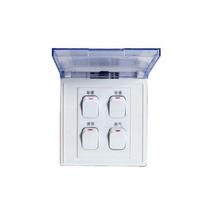 Yuba switch waterproof 86 universal four-in-one toilet flip 4 open Yuba waterproof switch