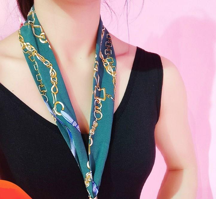 Mobile phone lanyard hanging neck women's ribbon does not strangle the neck rope detachable long sling wide girl creative personality universal