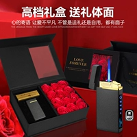 Подарочная коробка с розой матовая черная