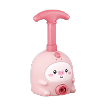 2023 new net red explosive air power car small pig children puzzle 2 balloon toy male girl 3-6 year old
