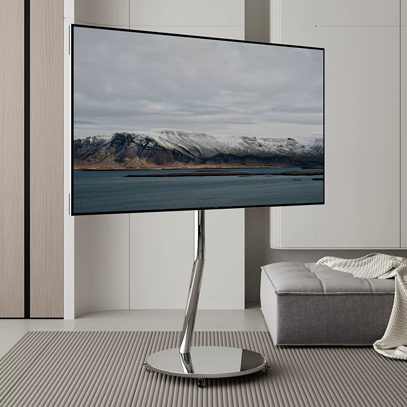 Tv Stand Movable Stainless Steel Tv Stand with Wheels Suitable for Xiaomi Hisense Tcl 32-75inch