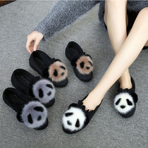 Pregnant Woman Shoes Autumn Winter Outwear Sweater Shoes Woman Outside Wearing Cute Panda Shoes Old Beijing Cloth Shoes Plus Suede Warm And Thick Base Shoes
