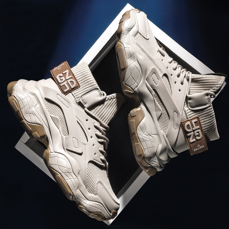 Martin Boots Man 2022 New Summer Middle Cylinder Trend Tooling Boots Mesh Face Shoes Men Ins Old Daddy Shoe Tide Shoes