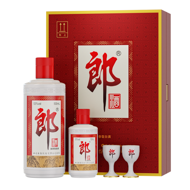 郎酒郎牌郎酒子母郎礼盒53度酱香型白酒500ml+100ml/盒评价- 淘宝网