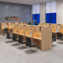 Self-study room study table immersion entrance examination self-study room tutoring training course closed net red balcony self-study table and chairs