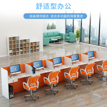 Telemarketing small card position office desk and chair combination sales station telephone service staff screen partition customer service small card seat