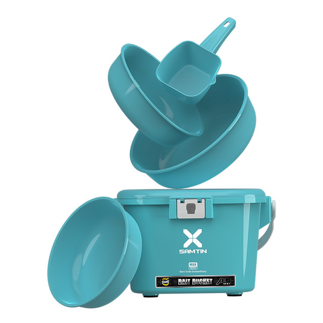 Leichen XR-911 ກົນຈັກເປີດ bait bucket ສີ່ຊິ້ນຊຸດ multi-functional thickened reinforced loose cannon basin ເປີດ bait basin set