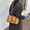 Casual Retro Suede Pillow Bag Large-Capacity Handbag 2025 New Mother's Shoulder Crossbody Boston Bag