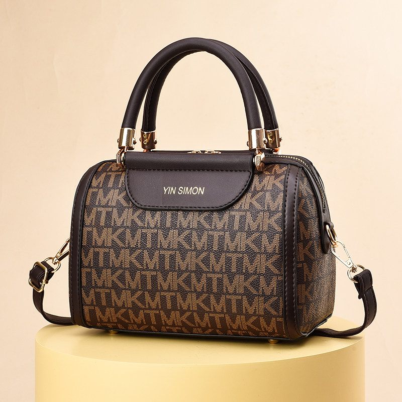 Contrast Color High-End Bag for Women 2025 New Trendy Boston Pillow Bag Retro Handbag Single Shoulder Crossbody Women's Bag