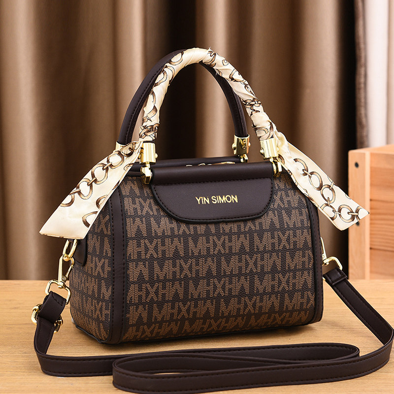 Contrast Color High-End Bag for Women 2025 New Trendy Boston Pillow Bag Retro Handbag Single Shoulder Crossbody Women's Bag