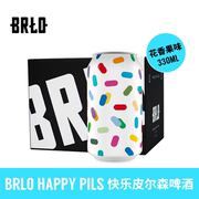 德国原装进口 BRLO HAPPY PILS快乐皮尔森啤酒 啤酒花果香味330ML*24听